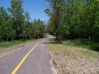 Paul Douglas Bike Trail west of forest preserve